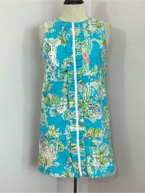 Lilly Pulitzer Jungle Glam Toile shift Dress 14